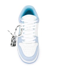 Baskets basses en cuir bleu clair Off-White