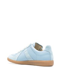 Baskets basses en cuir bleu clair Maison Margiela