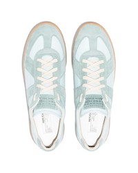 Baskets basses en cuir bleu clair Maison Margiela