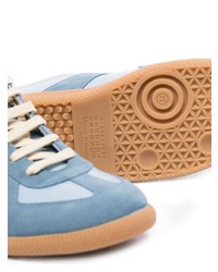 Baskets basses en cuir bleu clair Maison Margiela