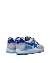 Baskets basses en cuir bleu clair A Bathing Ape