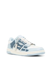 Baskets basses en cuir bleu clair Amiri