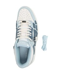 Baskets basses en cuir bleu clair Amiri