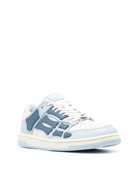 Baskets basses en cuir bleu clair Amiri