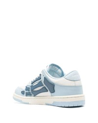 Baskets basses en cuir bleu clair Amiri