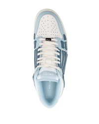 Baskets basses en cuir bleu clair Amiri