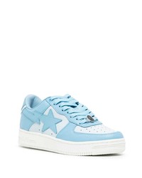 Baskets basses en cuir bleu clair A Bathing Ape