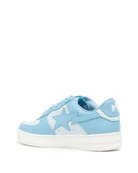 Baskets basses en cuir bleu clair A Bathing Ape