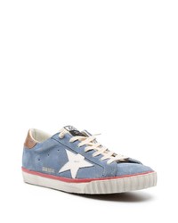 Baskets basses en cuir bleu clair Golden Goose