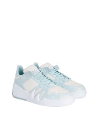 Baskets basses en cuir bleu clair Giuseppe Zanotti