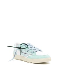 Baskets basses en cuir bleu clair Off-White