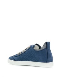 Baskets basses en cuir bleu marine DSQUARED2