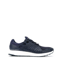 Baskets basses en cuir bleu marine adidas