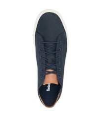 Baskets basses en cuir bleu marine Timberland