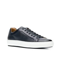 Baskets basses en cuir bleu marine BOSS HUGO BOSS