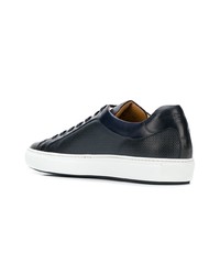 Baskets basses en cuir bleu marine BOSS HUGO BOSS