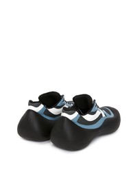 Baskets basses en cuir bleu marine JW Anderson