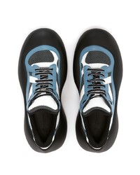 Baskets basses en cuir bleu marine JW Anderson