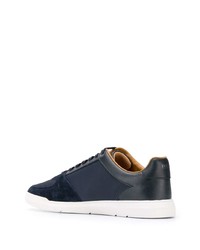 Baskets basses en cuir bleu marine BOSS HUGO BOSS