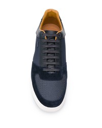 Baskets basses en cuir bleu marine BOSS HUGO BOSS