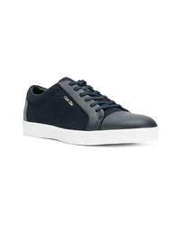 Baskets basses en cuir bleu marine Calvin Klein 205W39nyc