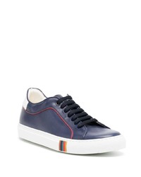 Baskets basses en cuir bleu marine Paul Smith