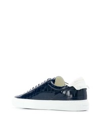 Baskets basses en cuir bleu marine Givenchy