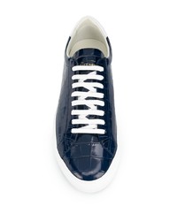 Baskets basses en cuir bleu marine Givenchy