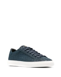 Baskets basses en cuir bleu marine Hide&Jack