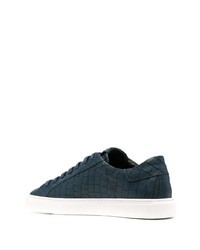 Baskets basses en cuir bleu marine Hide&Jack