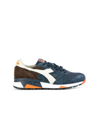 Baskets basses en cuir bleu marine Diadora