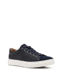 Baskets basses en cuir bleu marine Polo Ralph Lauren