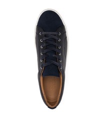 Baskets basses en cuir bleu marine Polo Ralph Lauren