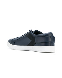 Baskets basses en cuir bleu marine Calvin Klein Jeans