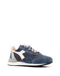 Baskets basses en cuir bleu marine Diadora