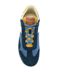 Baskets basses en cuir bleu marine Diadora