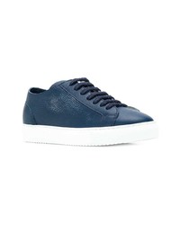 Baskets basses en cuir bleu marine Doucal's