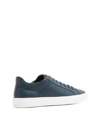 Baskets basses en cuir bleu marine Hide&Jack