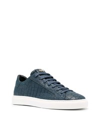 Baskets basses en cuir bleu marine Hide&Jack