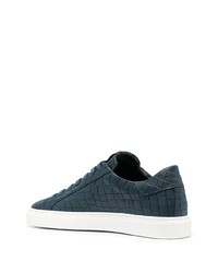 Baskets basses en cuir bleu marine Hide&Jack