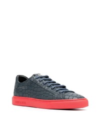 Baskets basses en cuir bleu marine Hide&Jack