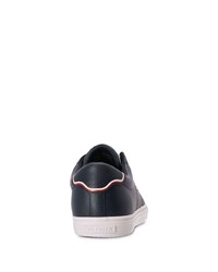 Baskets basses en cuir bleu marine Tommy Hilfiger