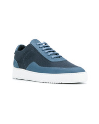 Baskets basses en cuir bleu marine Filling Pieces