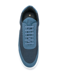 Baskets basses en cuir bleu marine Filling Pieces