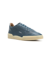 Baskets basses en cuir bleu marine Ghoud