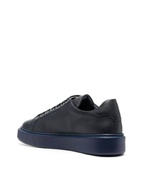 Baskets basses en cuir bleu marine Philipp Plein