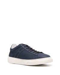 Baskets basses en cuir bleu marine Hogan