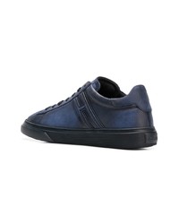 Baskets basses en cuir bleu marine Hogan