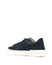 Baskets basses en cuir bleu marine Hogan