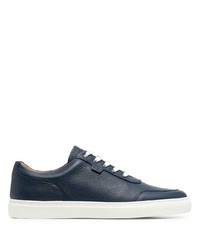 Baskets basses en cuir bleu marine Harrys Of London